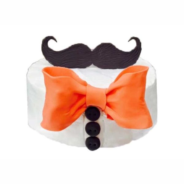 Mustache bow cake