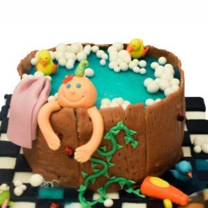 Baby in tub cake